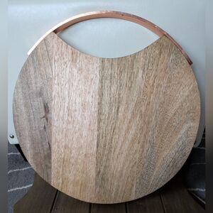 CROFTON Premium Wood Serving Tray Chefs Collection Diameter 14"